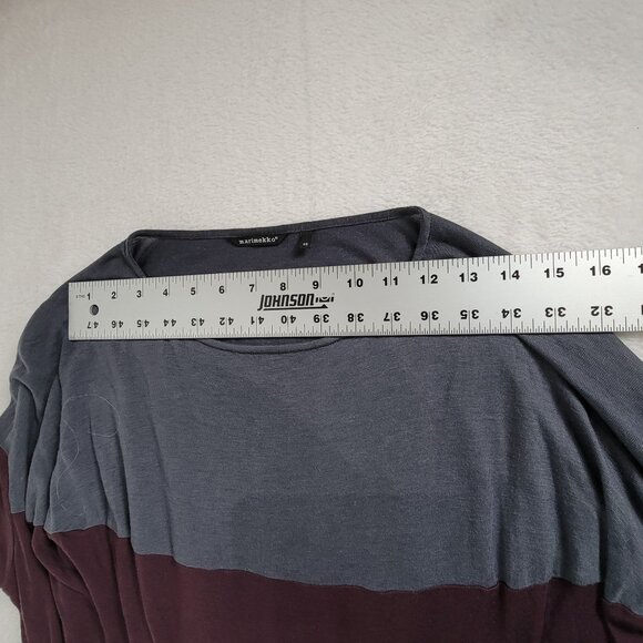 Marimekko Womens Colorblock Dolman Sleeve Midi Dress XS Gray/Maroon Wool Blend - Picture 6 of 9